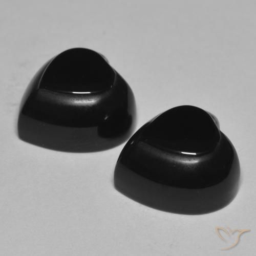 Pedras preciosas de Ônix Preto natural de 8.67 ct, Coração, Opaco