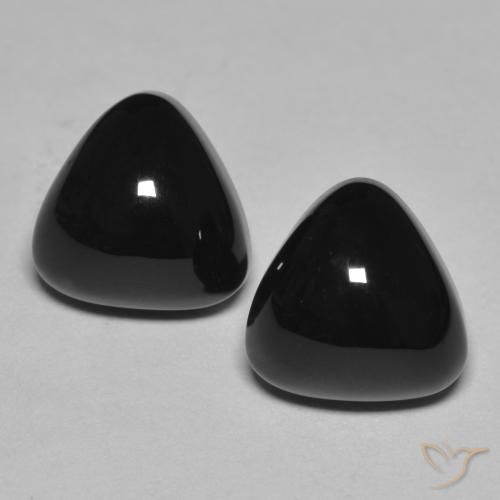 6.53ctw Natural Preto Ônix, Trilhão, Opaco