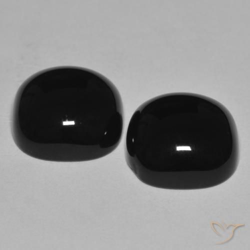 Pedras preciosas de Ônix Preto natural de 9.68 ct, Almofada, Opaco