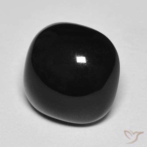 Ônix Preto Natural 4.51ct, Almofada, Opaco