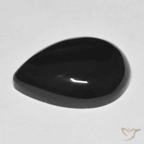 Ônix Preto Natural 10.39ct, Formato de pêra, Opaco