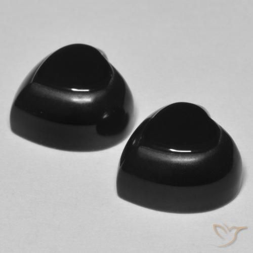Pedras preciosas de Ônix Preto natural de 8.67 ct, Coração, Opaco
