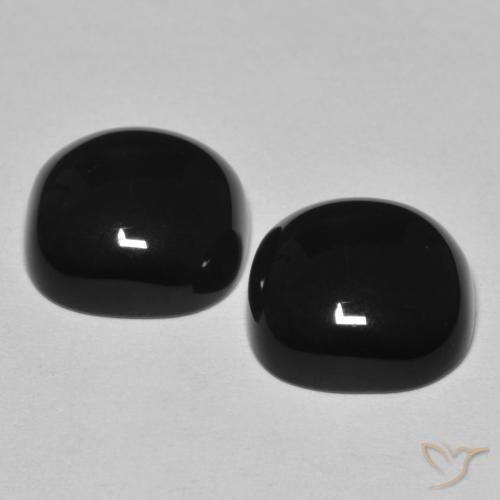 Pedras preciosas de Ônix Preto natural de 9.62 ct, Almofada, Opaco