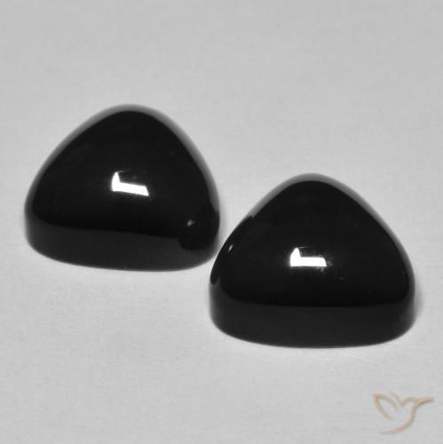 Pedras preciosas de Ônix Preto natural de 6.69 ct, Trilhão, Opaco