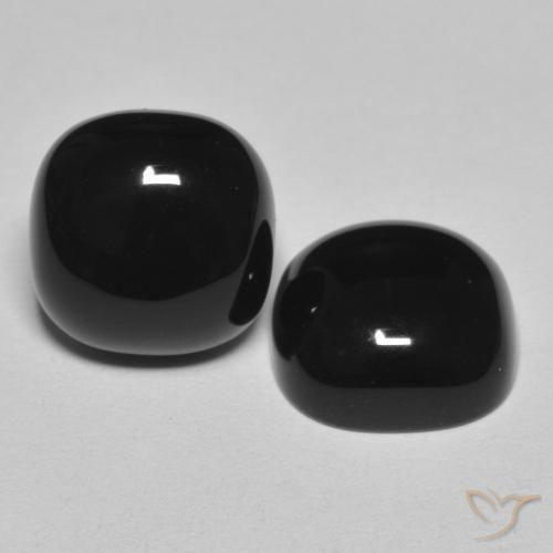 Pedras preciosas de Ônix Preto natural de 9.70 ct, Almofada, Opaco