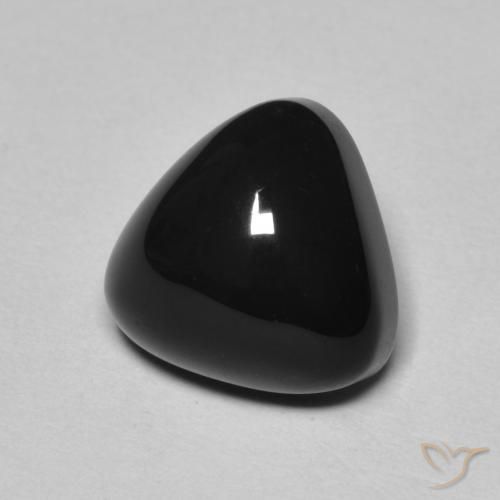 Ônix Preto Natural 3.30ct, Trilhão, Opaco
