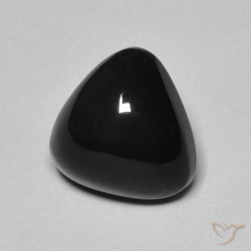 Ônix Preto Natural 3.16ct, Trilhão, Opaco