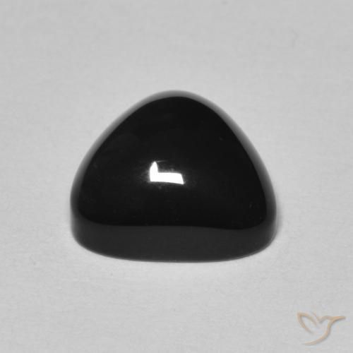 Ônix Preto Natural 3.16ct, Trilhão, Opaco