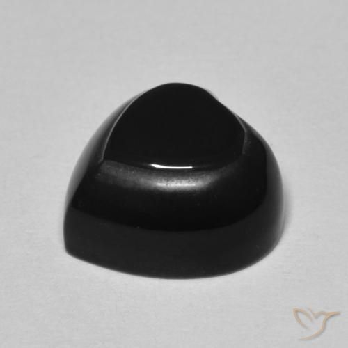 Ônix Preto Natural 4.30ct, Coração, Opaco