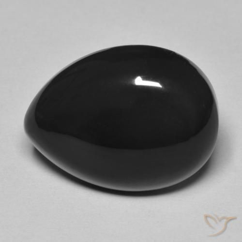 11.43ct Natural Preto Ônix, Formato de pêra, Opaco