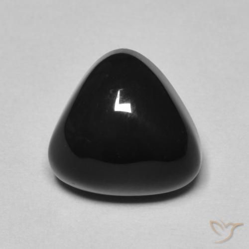 Ônix Preto Natural 3.35ct, Trilhão, Opaco