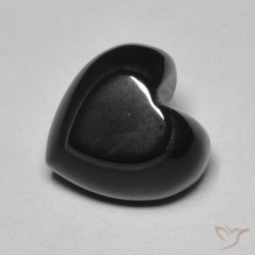 4.24ct Natural Preto Ônix, Coração, Opaco