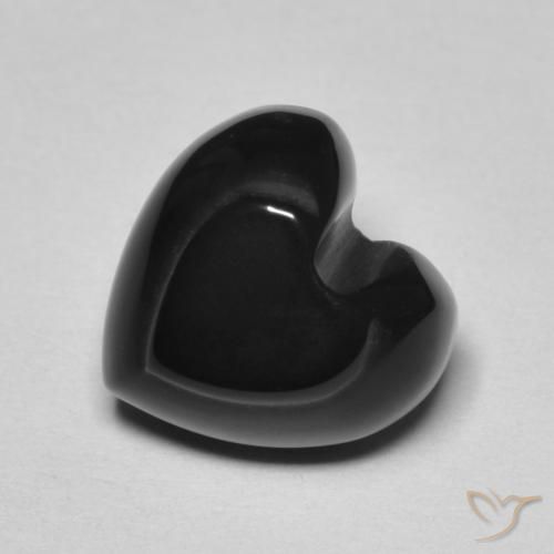 4.10ct Natural Preto Ônix, Coração, Opaco