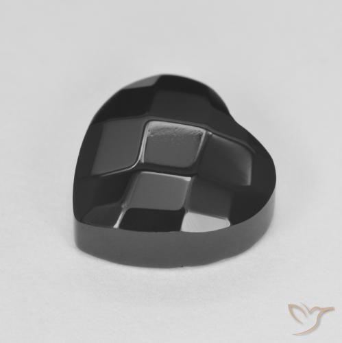 Ônix Preto Natural 4.19ct, Coração, Opaco