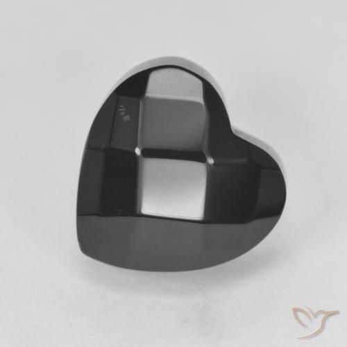 Ônix Preto Natural 4.26ct, Coração, Opaco