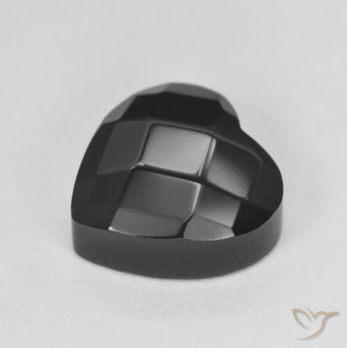 Ônix Preto Natural 4.26ct, Coração, Opaco