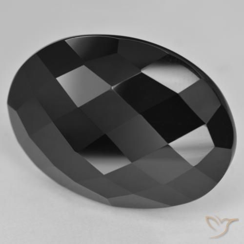 Ônix Preto Natural 33.29ct, oval, Opaco