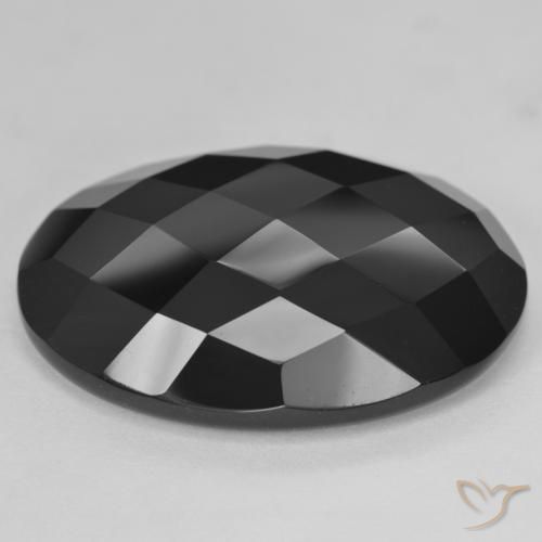Ônix Preto Natural 33.29ct, oval, Opaco