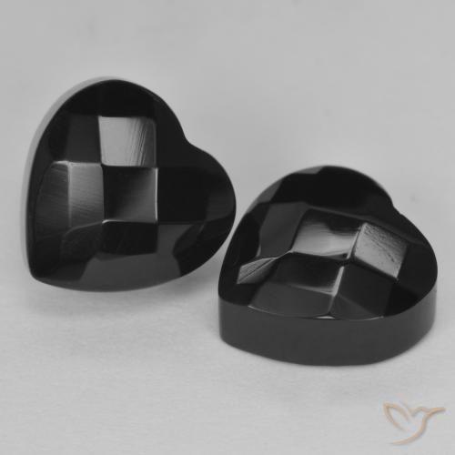 8.90ctw Natural Preto Ônix, Coração, Opaco