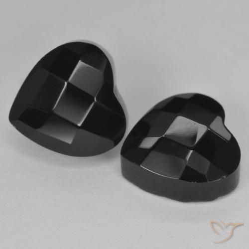 8.57ctw Natural Preto Ônix, Coração, Opaco