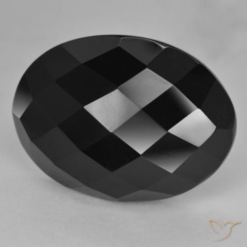 27.22ct Natural Preto Ônix, oval, Opaco