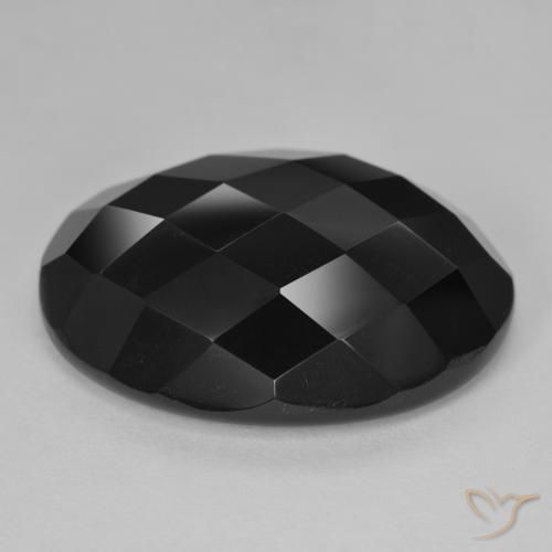 Ônix Preto Natural 27.22ct, oval, Opaco