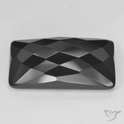 Ônix Preto Natural 22.75ct, baguete, Opaco