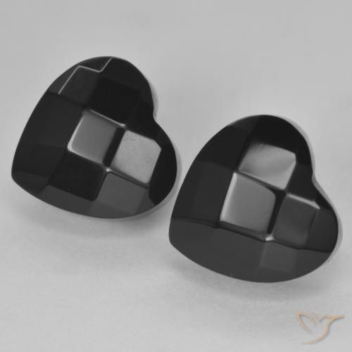 Pedras preciosas de Ônix Preto natural de 8.31 ct, Coração, Opaco