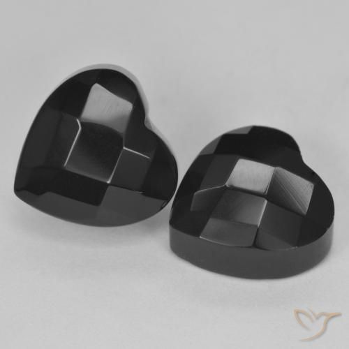 8.77ctw Natural Preto Ônix, Coração, Opaco