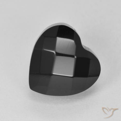 4.20ct Natural Preto Ônix, Coração, Opaco