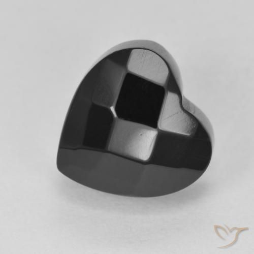 4.36ct Natural Preto Ônix, Coração, Opaco