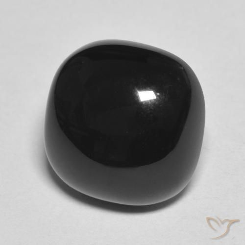 Ônix Preto Natural 4.83ct, Almofada, Opaco