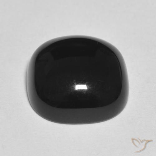 Ônix Preto Natural 4.83ct, Almofada, Opaco