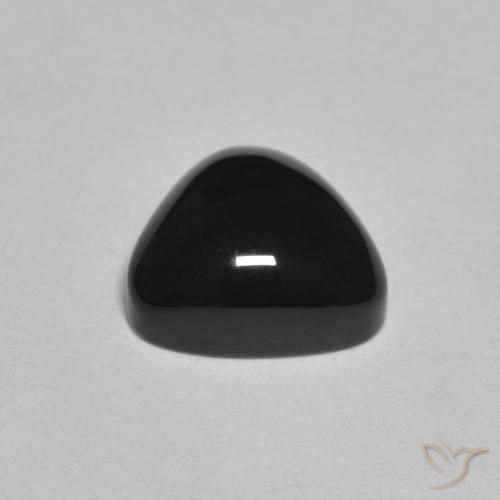 Ônix Preto Natural 3.19ct, Trilhão, Opaco