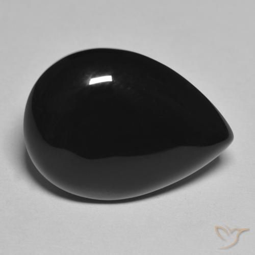 11.25ct Natural Preto Ônix, Formato de pêra, Opaco