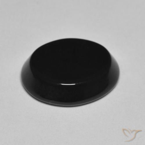 Ônix Preto Natural 3.97ct, oval, Opaco