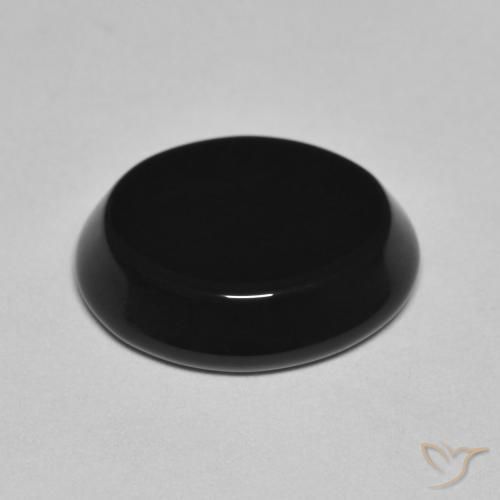 Ônix Preto Natural 4.22ct, oval, Opaco