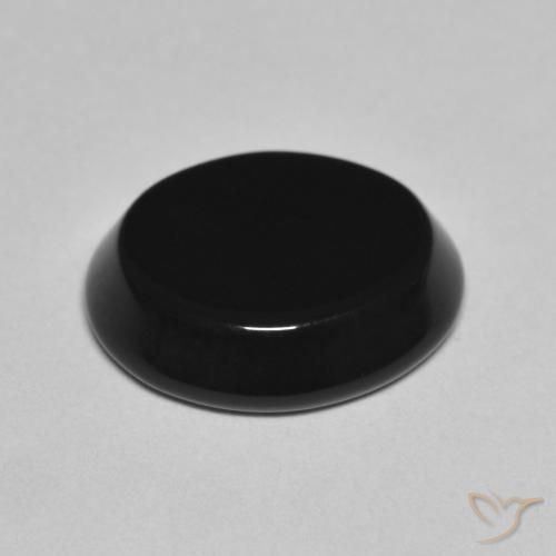 Ônix Preto Natural 4.20ct, oval, Opaco