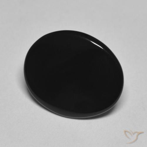 Ônix Preto Natural 4.16ct, oval, Opaco