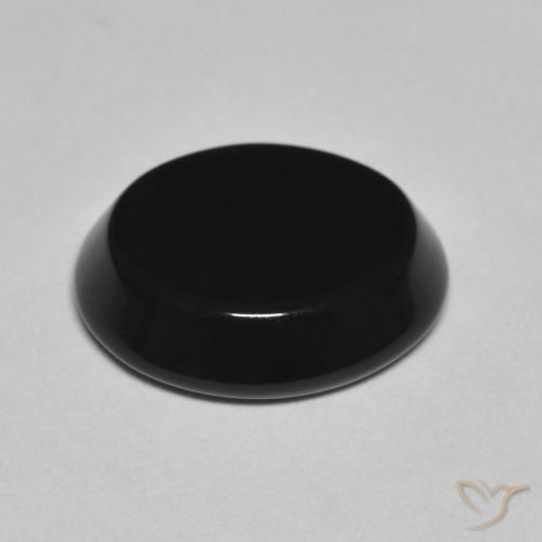 Ônix Preto Natural 4.16ct, oval, Opaco