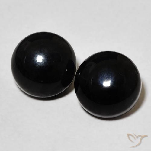 3.27ctw Natural Preto Ônix, Redondo, Opaco