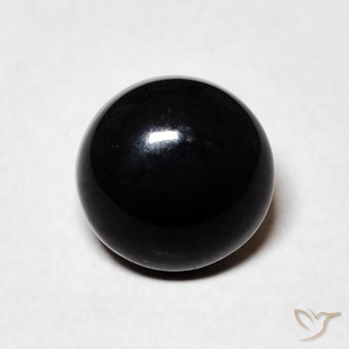1.42ct Natural Preto Ônix, Redondo, Opaco
