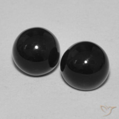 2.48ctw Natural Preto Ônix, Redondo, Opaco