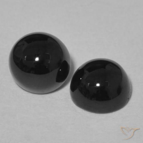 Pedras preciosas de Ônix Preto natural de 2.05 ct, Redondo, Opaco