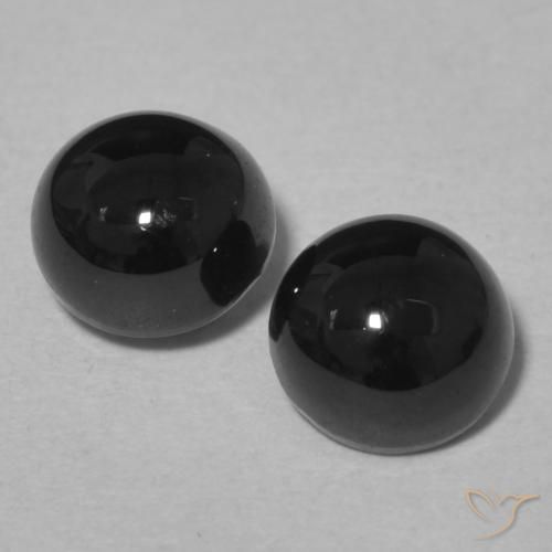 2.16ctw Natural Preto Ônix, Redondo, Opaco