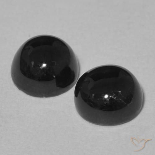 Pedras preciosas de Ônix Preto natural de 2.19 ct, Redondo, Opaco