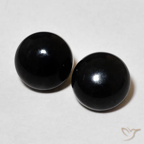 2.93ctw Natural Preto Ônix, Redondo, Opaco