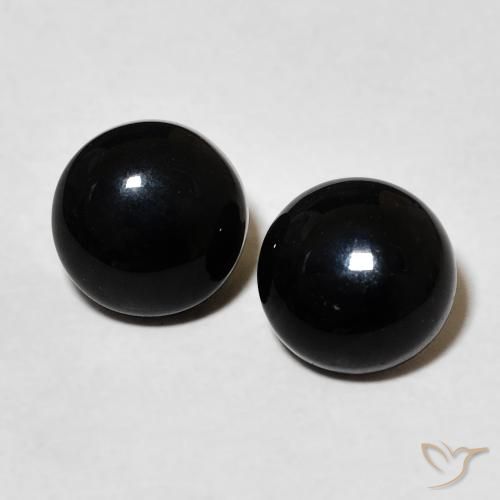 2.90ctw Natural Preto Ônix, Redondo, Opaco