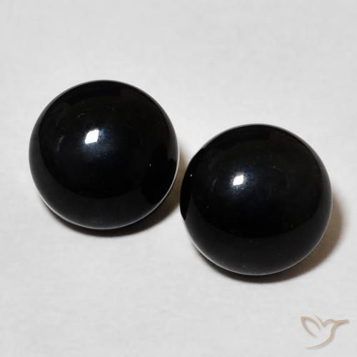 3.36ctw Natural Preto Ônix, Redondo, Opaco