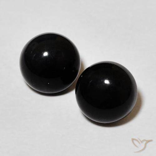 2.65ctw Natural Preto Ônix, Redondo, Opaco